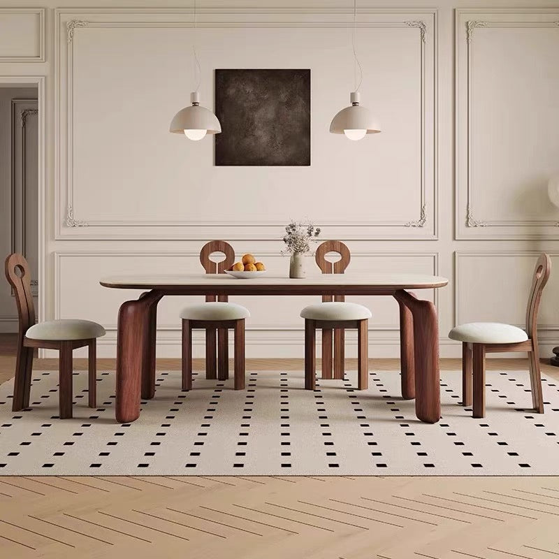 Luxury Modern Oval Dining Table and Chairs