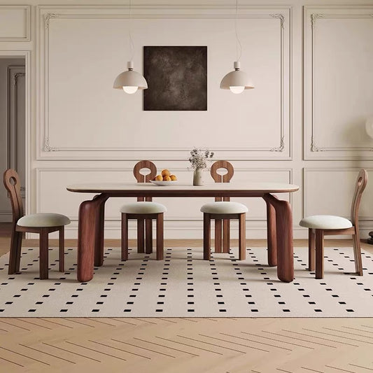 Luxury Modern Oval Dining Table and Chairs