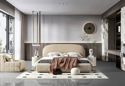 Velura Arch Bed in Faux Mink Fur