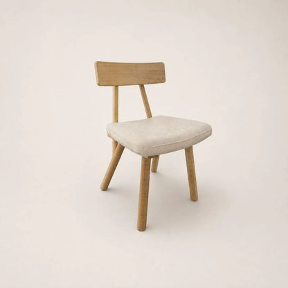 Natural Solid Wood Dining Chairs (set of 2)