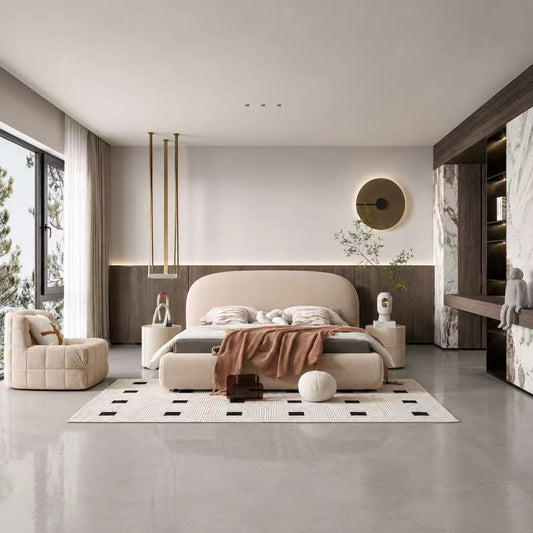 Velura Arch Bed in Faux Mink Fur