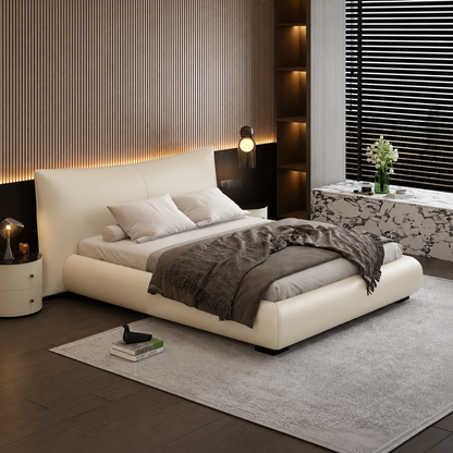 Top-Grain Leather Bed Frame