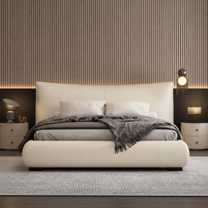 Top-Grain Leather Bed Frame