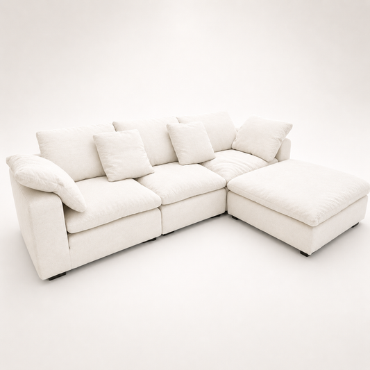 Modular Cloud Sofa - 3 Seater with Ottoman