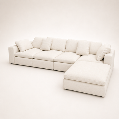 Modular Cloud Sofa - 4 Seater with Ottoman
