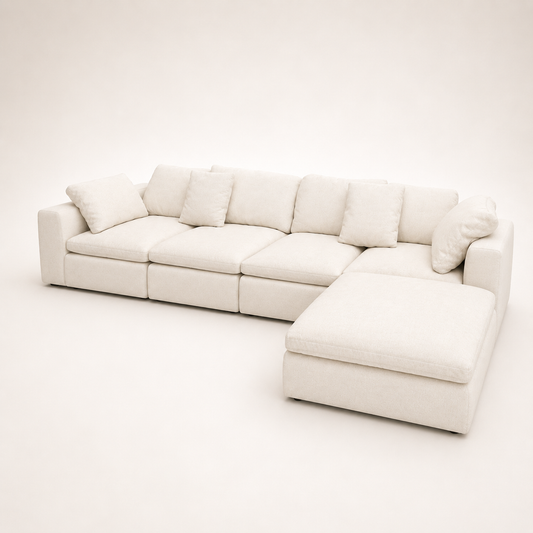 Modular Cloud Sofa - 4 Seater with Ottoman