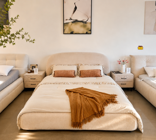 Velura Arch Bed in Faux Mink Fur