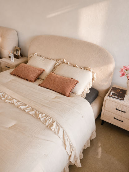 Velura Arch Bed in Faux Mink Fur