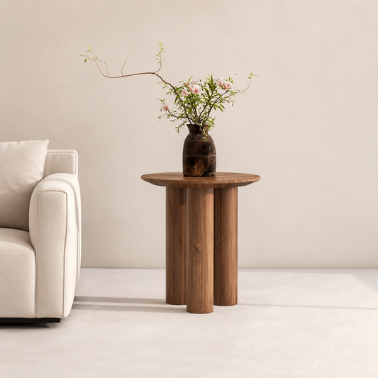Solid Ash Wood Accent Table