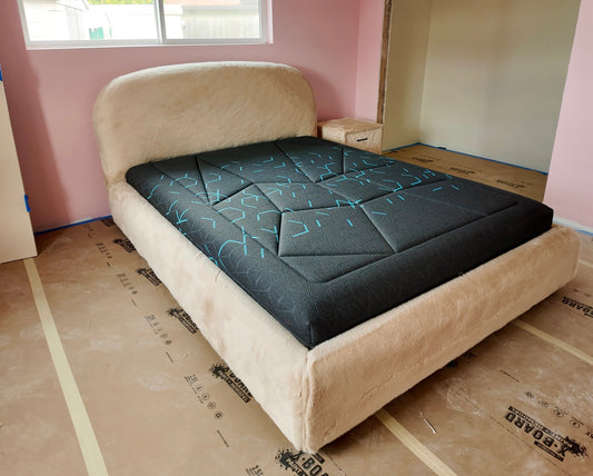 Velura Arch Bed in Faux Mink Fur