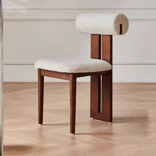 Solid Wood Sculpted Leg Dining Chairs (set of 2)