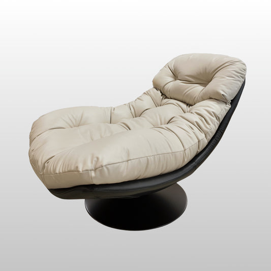 Swivel Sofa Chair with Leather Cushion
